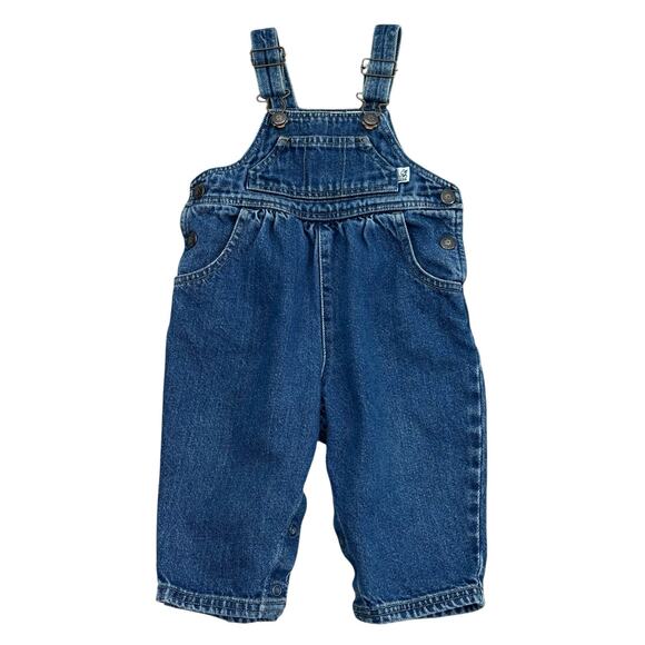 SPROCKETS Vintage Baby Girl Denim Overalls 12m - Picture 1 of 7